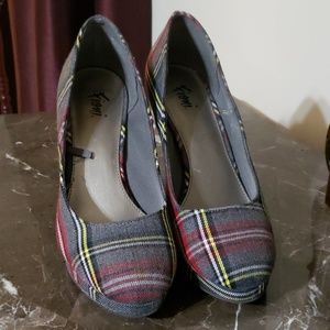 Plaid heels